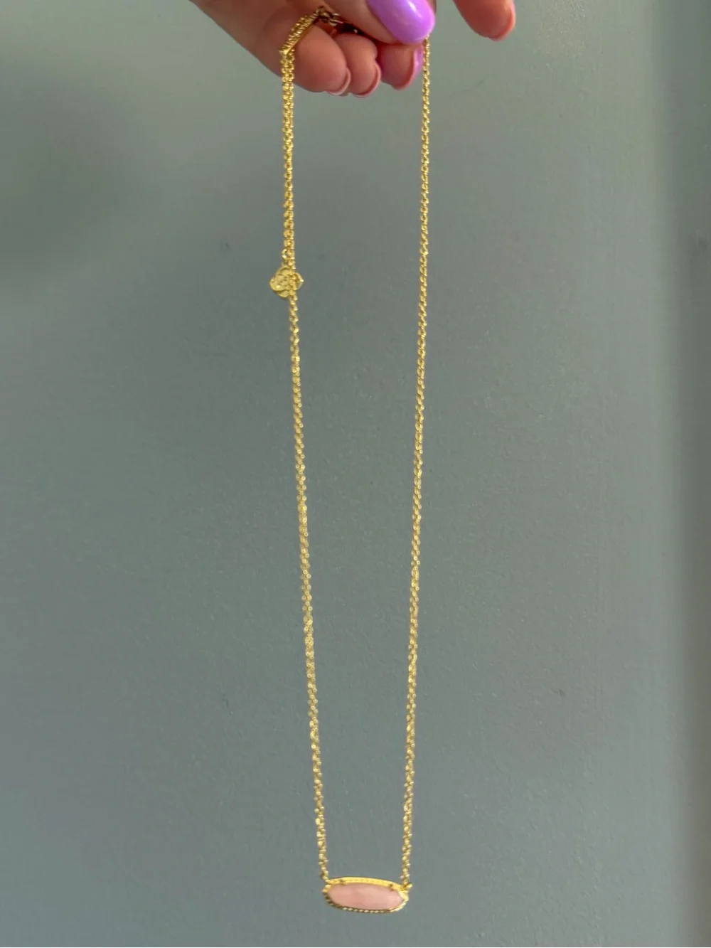 Kendra Scott Emma Rose Quartz Pendant Necklace - Picture 2 of 3